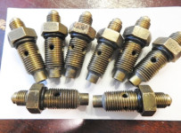 20AS - 1/2"-20   Hilborn Thread Nozzles  SET OF 8 WITH  1/4" TIPS  USED  NO RETURN
